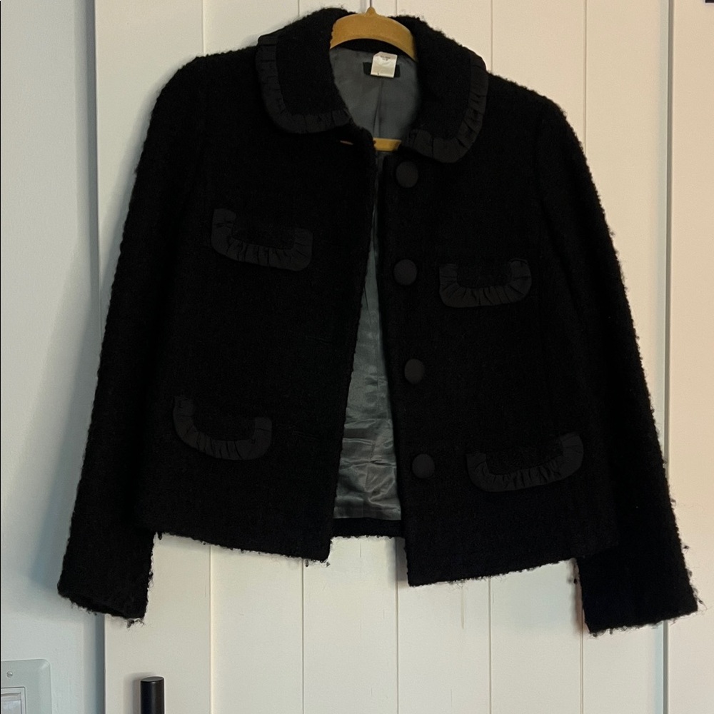 J. Crew Black Textured Blazer